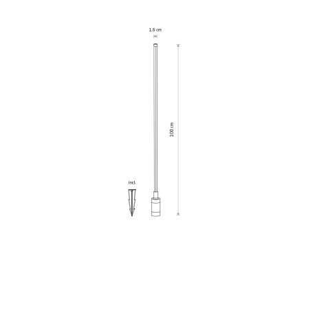 Lampa ogrodowa stojąca nowoczesna Zuri 100cm P54 LED 3000K czarna Nowodvorski