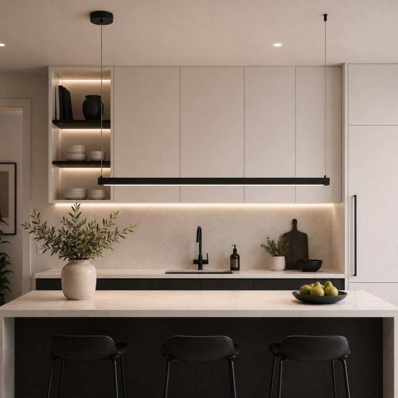Lampa wisząca BEAM-80 LED czarna 80 cm / 4000K Step Into Design