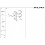 Regał Industrialny Signal Tablo R3 60cm - Ciemny Brąz