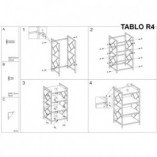 Regał Industrialny Tablo R4 60cm | Signal - Stylowe Meble