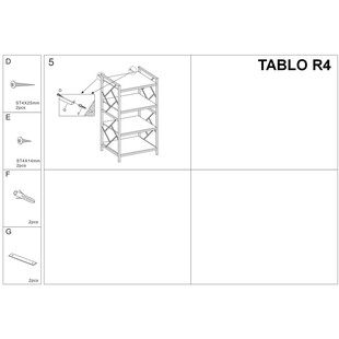 Regał Industrialny Tablo R4 60cm | Signal - Stylowe Meble