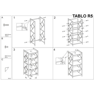 Regał industrialny Tablo R5 60cm Signal - Styl i funkcjonalność