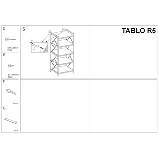 Regał industrialny Tablo R5 60cm Signal - Styl i funkcjonalność