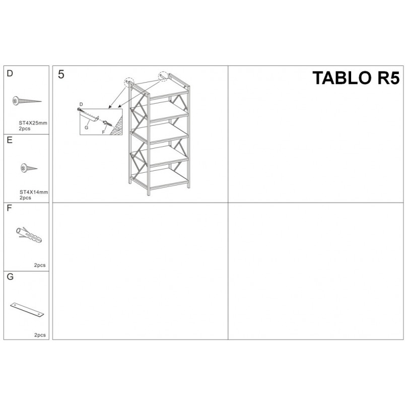 Regał industrialny Tablo R5 60cm Signal - Styl i funkcjonalność