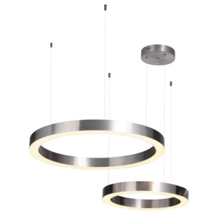 Lampa wisząca CIRCLE 40+60 LED nikiel na 1 podsufitce Step Into Design