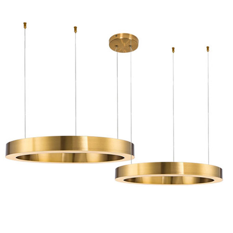 Lampa wisząca CIRCLE 60+80 LED mosiądz na 1 podsufitce Step Into Design