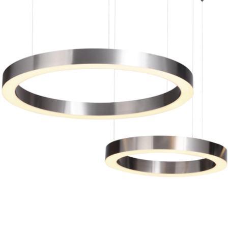 Lampa wisząca CIRCLE 60+80 LED nikiel na 1 podsufitce Step Into Design