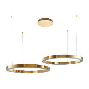 Lampa wisząca CIRCLE 80+80 LED złoty połysk na 1 podsufitce Step Into Design