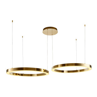 Lampa wisząca CIRCLE 80+80 LED złoty połysk na 1 podsufitce Step Into Design