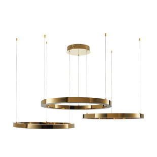 Lampa wisząca CIRCLE 40+60+60 LED złoty połysk na 1 podsufitce Step Into Design