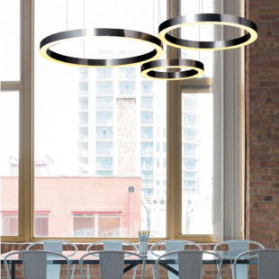 Lampa wisząca CIRCLE 40+60+80 LED nikiel na 1 podsufitce Step Into Design
