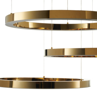 Lampa wisząca CIRCLE 60+80+100 LED złoty połysk na 1 podsufitce Step Into Design