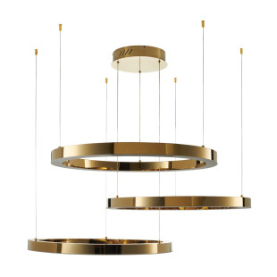 Lampa wisząca CIRCLE 80+80+80 LED złoty połysk na 1 podsufitce Step Into Design