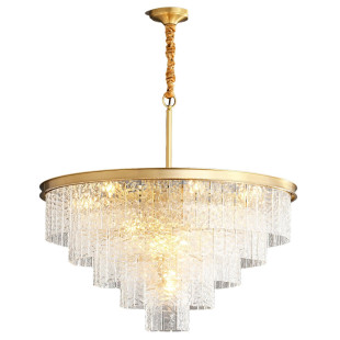 Lampa wisząca ICELAND 60 cm - mosiądz, szkło kryształowe Step Into Design