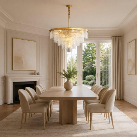 Lampa wisząca ICELAND 60 cm - mosiądz, szkło kryształowe Step Into Design