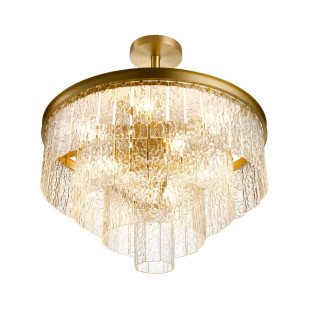 Lampa wisząca ICELAND 60 cm - mosiądz, szkło kryształowe Step Into Design