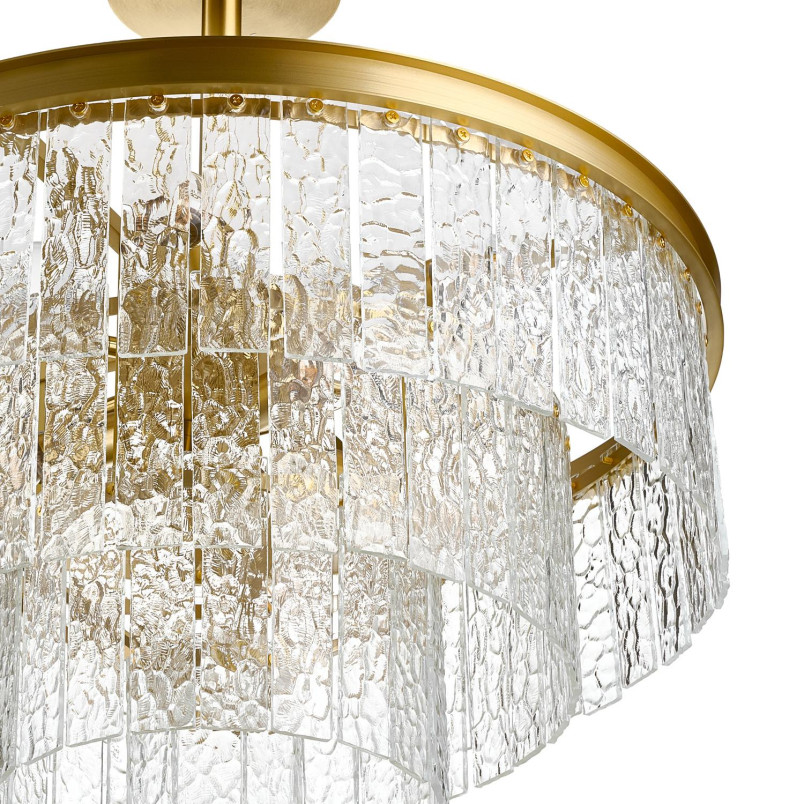 Lampa wisząca ICELAND 60 cm - mosiądz, szkło kryształowe Step Into Design