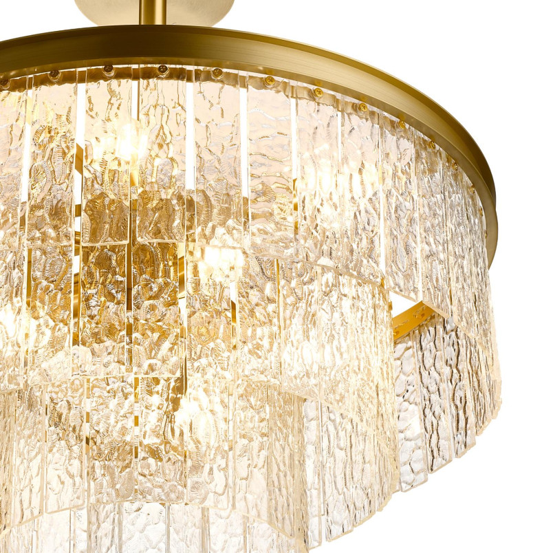 Lampa wisząca ICELAND 60 cm - mosiądz, szkło kryształowe Step Into Design