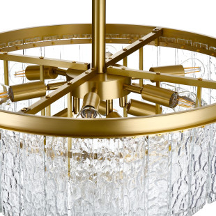 Lampa wisząca ICELAND 60 cm - mosiądz, szkło kryształowe Step Into Design