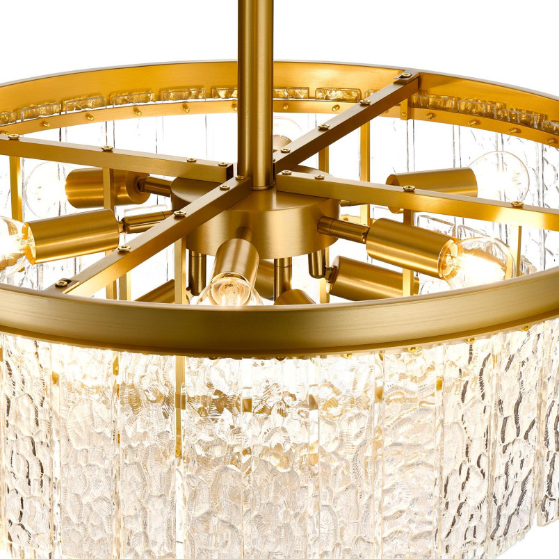 Lampa wisząca ICELAND 60 cm - mosiądz, szkło kryształowe Step Into Design