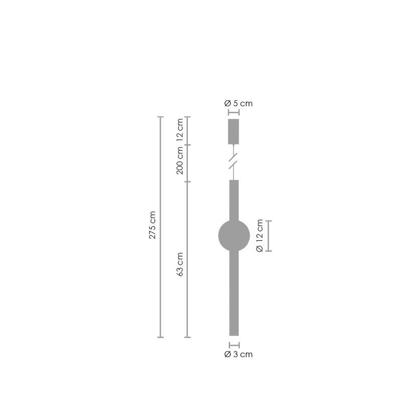 Lampa wisząca O-LINE LED 63 cm czarna Step Into Design
