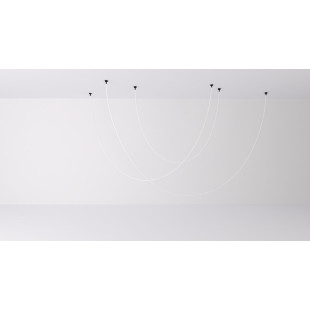 Lampa wisząca SNAKE LED wąż ledowy czarna 300 cm Step Into Design