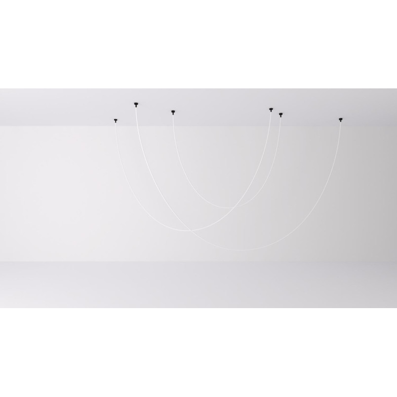 Lampa wisząca SNAKE LED wąż ledowy czarna 300 cm Step Into Design