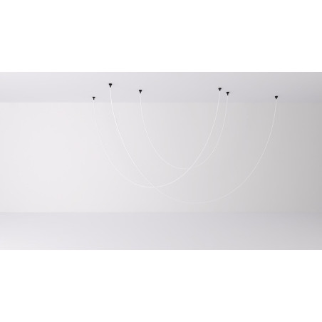 Lampa wisząca SNAKE LED wąż ledowy czarna 300 cm Step Into Design