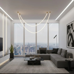 Lampa wisząca SNAKE LED wąż ledowy złota 300 cm Step Into Design
