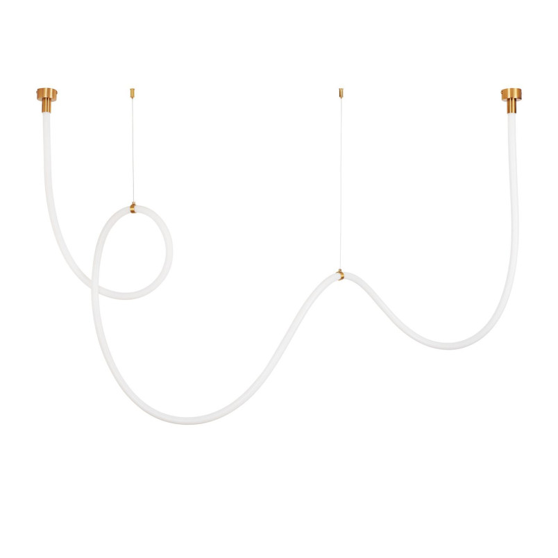 Lampa wisząca SNAKE LED wąż ledowy złota 400 cm Step Into Design