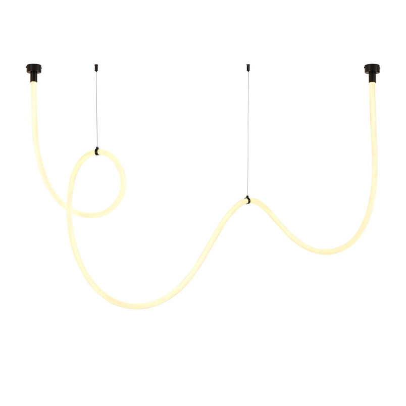 Lampa wisząca SNAKE LED wąż ledowy czarna 400 cm  Step Into Design