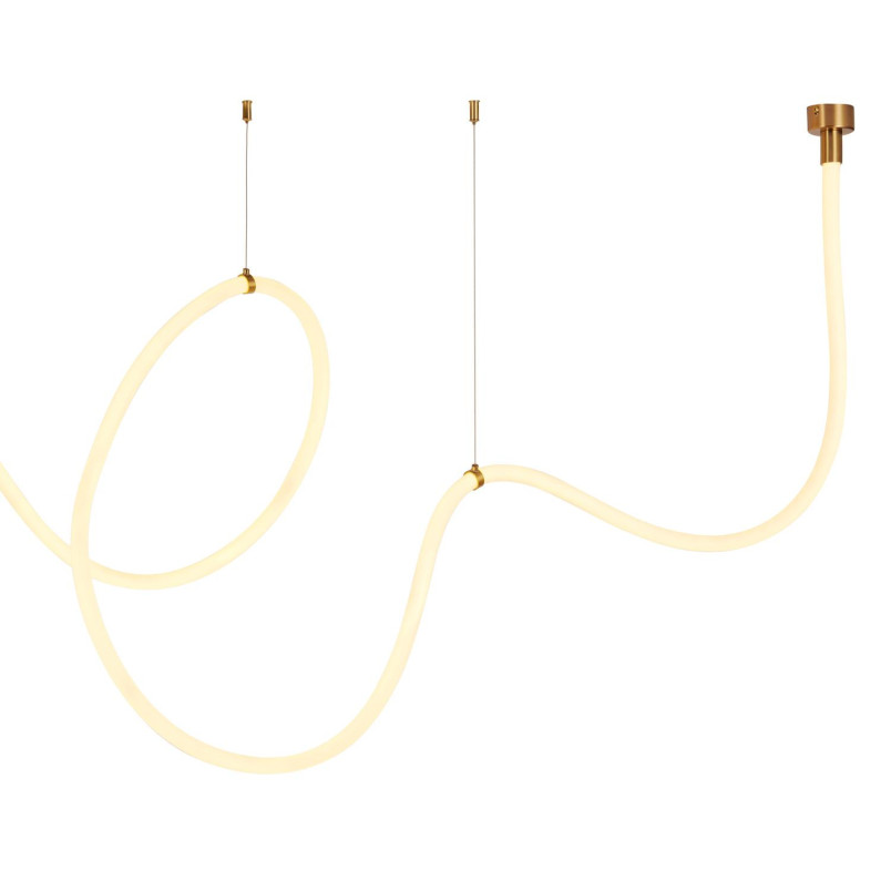Lampa wisząca SNAKE LED wąż ledowy złota 500 cm Step Into Design