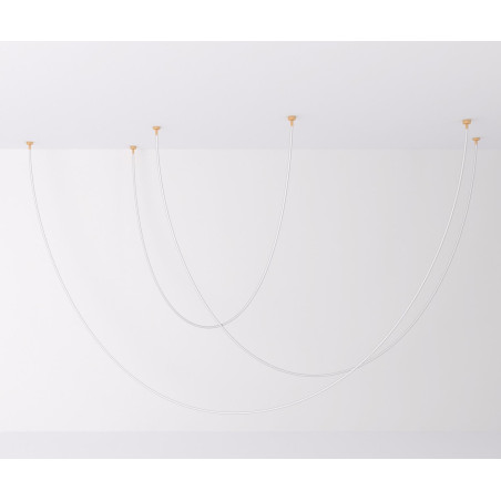 Lampa wisząca SNAKE LED wąż ledowy złota 500 cm Step Into Design