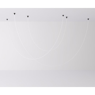 Lampa wisząca SNAKE LED wąż ledowy czarna 500 cm Step Into Design