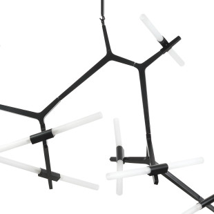 Lampa sufitowa designerska Sticks XIV 120-180cm czarna Step Into Design