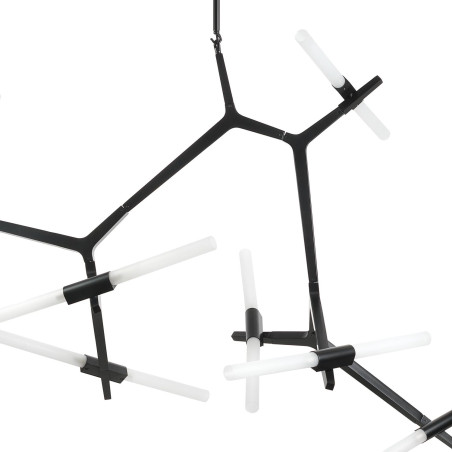 Lampa sufitowa designerska Sticks XIV 120-180cm czarna Step Into Design