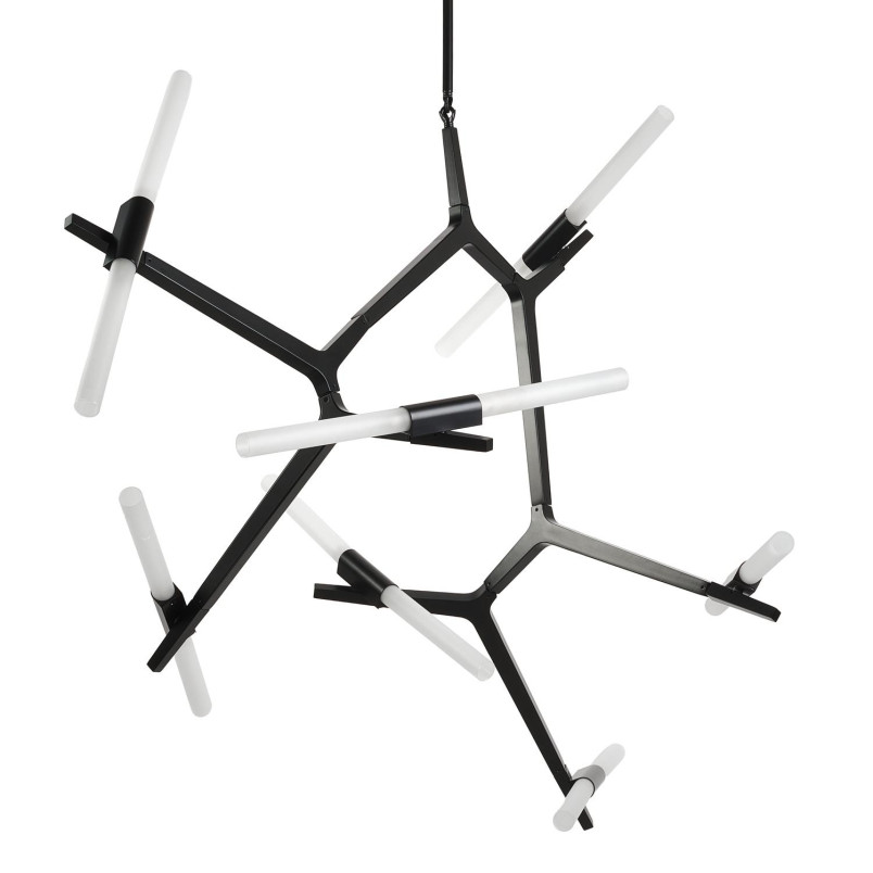 Lampa sufitowa designerska Sticks XIV 120-180cm czarna Step Into Design
