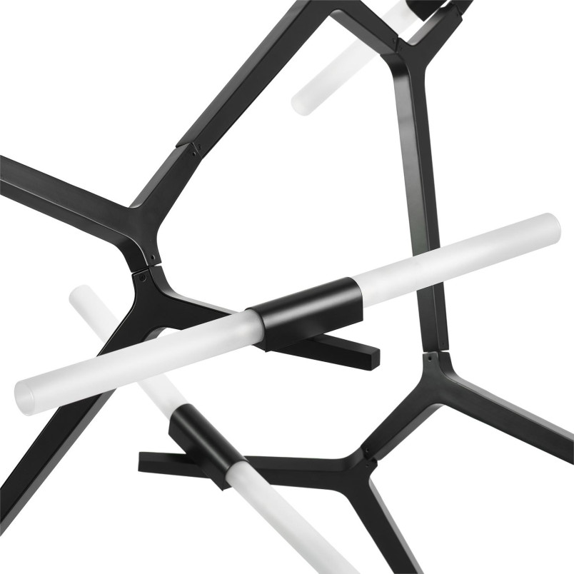 Lampa sufitowa designerska Sticks XIV 120-180cm czarna Step Into Design