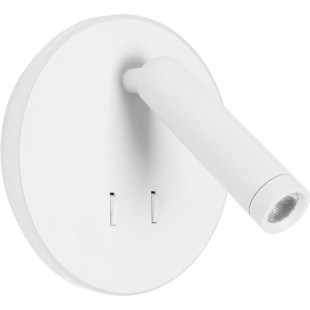 Kinkiet okrągły z reflektorkiem i włącznikami Lux LED biały MaxLight