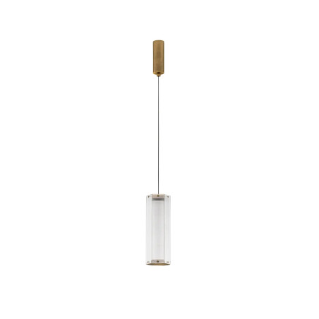 Lampa wisząca szklana w stylu retro Nezzo LED 3000K 10,5cm H32cm antyczny mosiądz