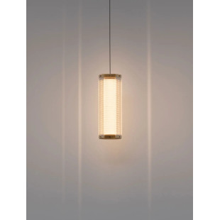 Lampa wisząca szklana w stylu retro Nezzo LED 3000K 10,5cm H32cm antyczny mosiądz