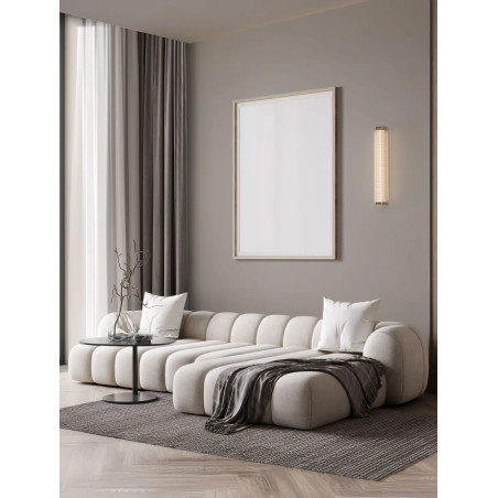 Kinkiet szklany w stylu retro Nezzo LED 3000K 60cm antyczny mosiądz