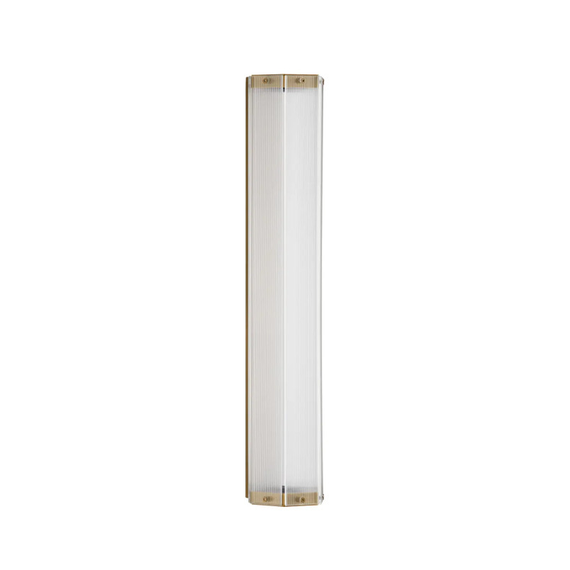 Kinkiet szklany w stylu retro Nezzo LED 3000K 60cm antyczny mosiądz