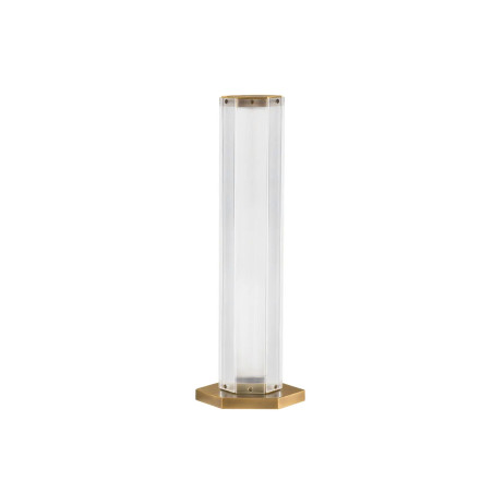 Lampa stołowa szklana w stylu retro Nezzo LED 3000K 17,5cm H55,5cm antyczny mosiądz
