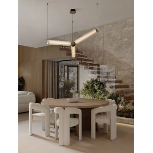Lampa wisząca szklana w stylu retro Nezzo III LED 3000K 103cm antyczny mosiądz