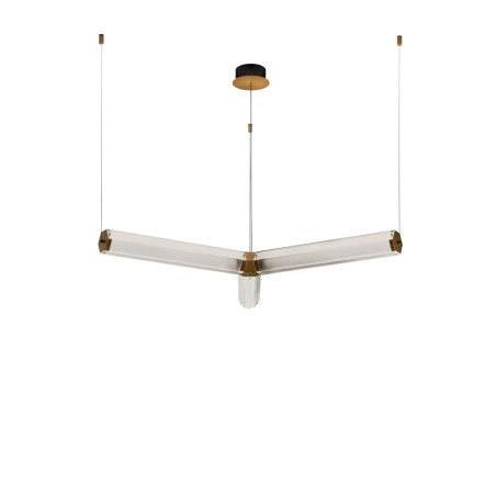Lampa wisząca szklana w stylu retro Nezzo III LED 3000K 103cm antyczny mosiądz