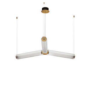 Lampa wisząca szklana w stylu retro Nezzo III LED 3000K 103cm antyczny mosiądz
