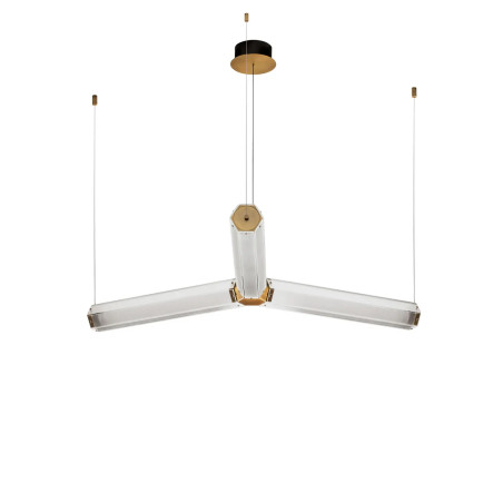 Lampa wisząca szklana w stylu retro Nezzo III LED 3000K 103cm antyczny mosiądz