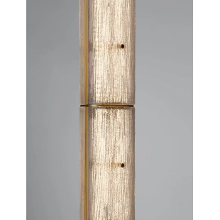 Lampa wisząca szklana modern Loren LED 10cm szkło strukturalne / antyczny mosiądz