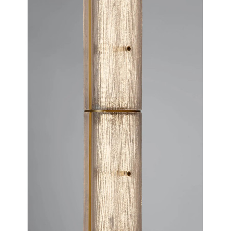 Lampa wisząca szklana modern Loren LED 10cm szkło strukturalne / antyczny mosiądz